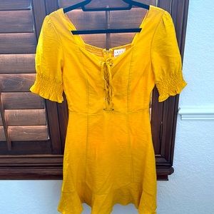 Lost and wonder rayon yellow mini dress xs